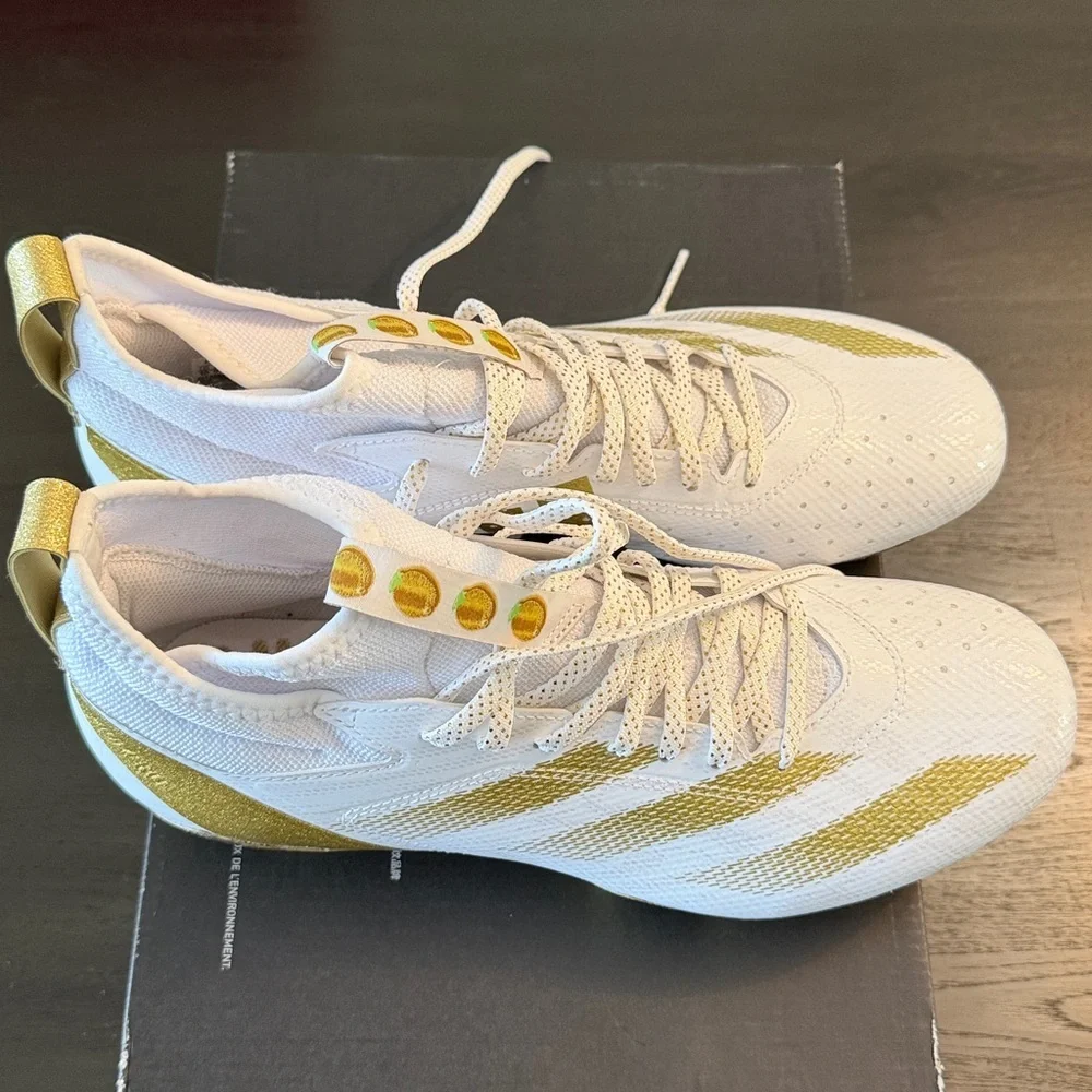 Adidas Mens Adizero Impact Molded Football Cleats Size 10 Gold Brand New!